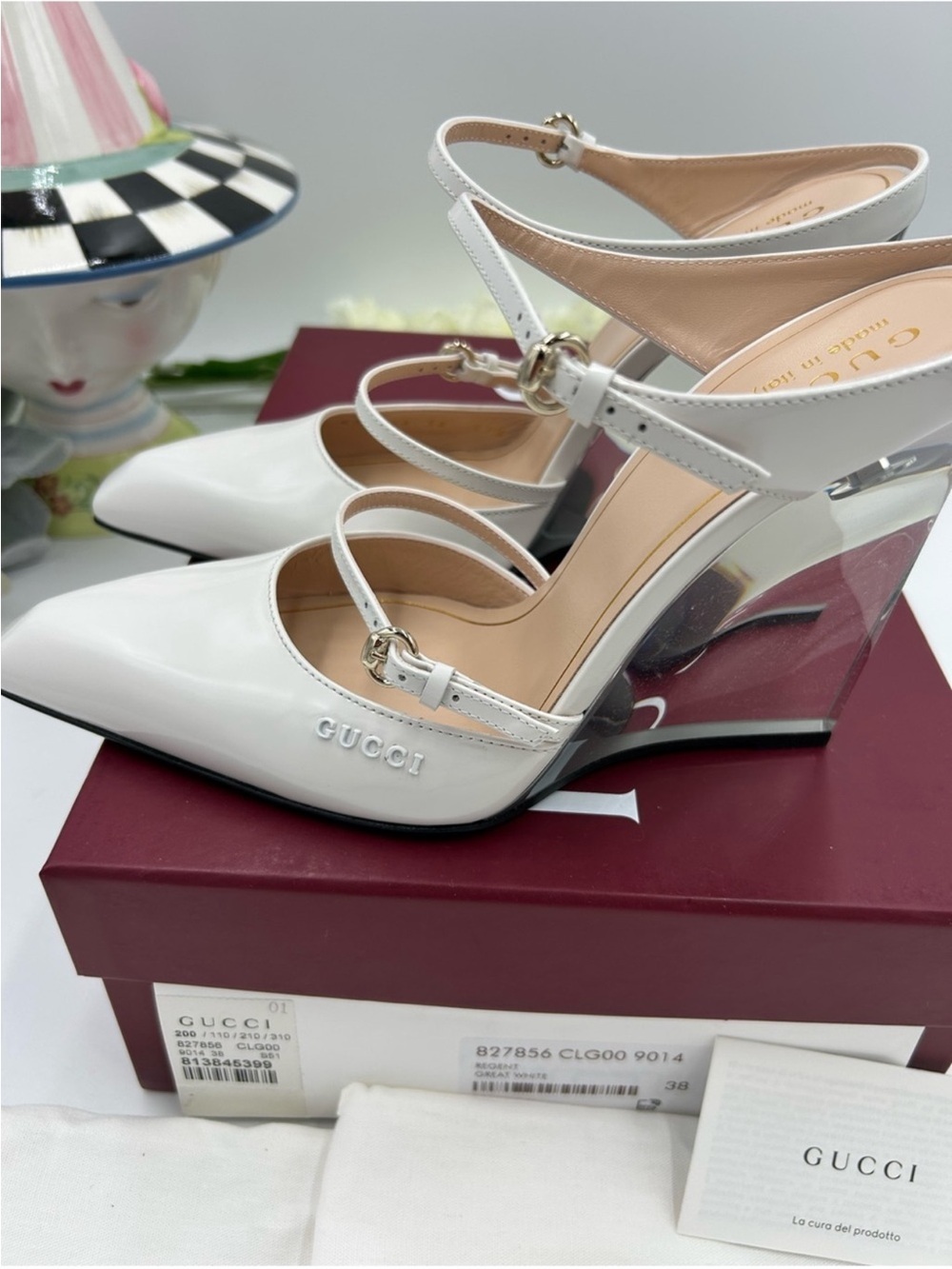 Women’s Gucci Christy patent leather wedge mule size 38 made in Italy - Picture 5 of 11